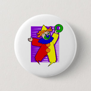 Clown mit riesigem Ring Button