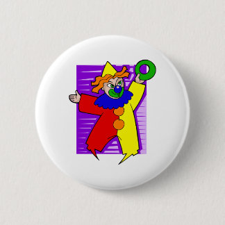 Clown mit riesigem Ring Button