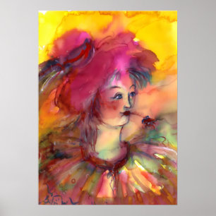 Clown mit rosa Gesicht Poster