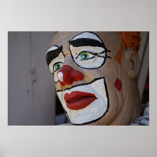 Clown mit traurigem Aussehen Poster (Vorne)
