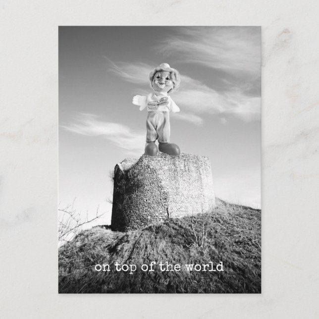 Clown on top of the world postkarte (Vorderseite)