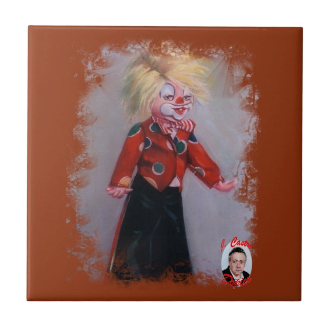 Clown/Pallaso/Clown Fliese (Vorderseite)