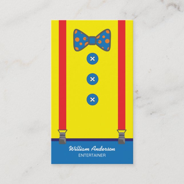 Clown Party Entertainer Visitenkarte (Vorderseite)