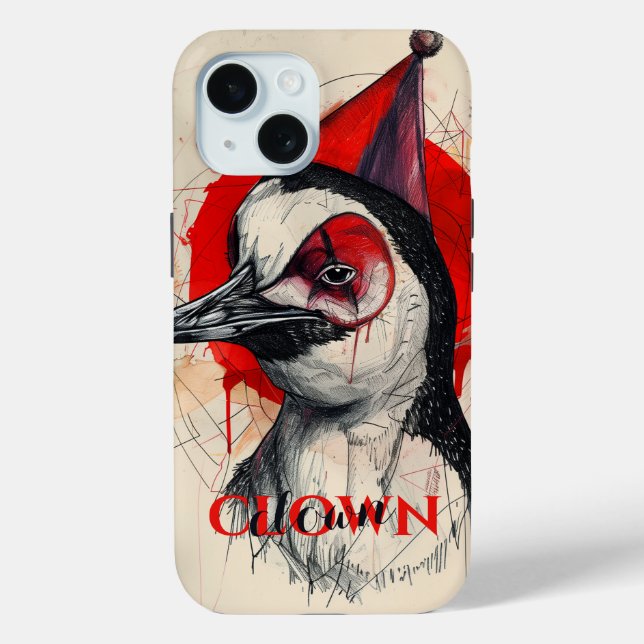 Clown Penguin Case-Mate iPhone Hülle (Rückseite)