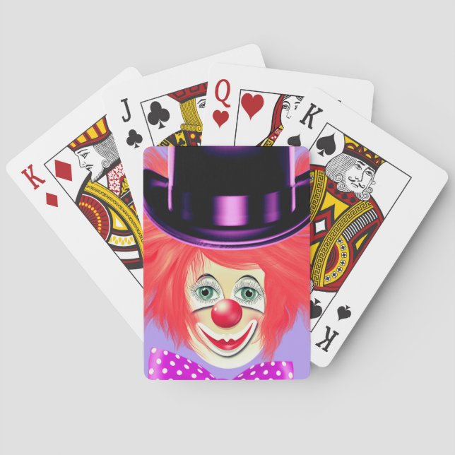 Clown Playing Cards Geschenk - Lächeln Spielkarten (Rückseite)