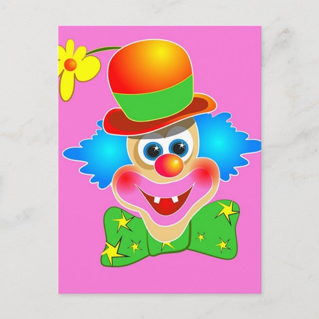 Clown Postkarte (Vorderseite)