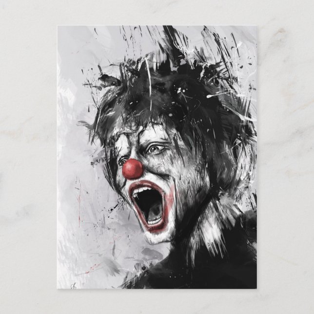 Clown Postkarte (Vorderseite)