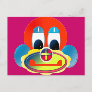 Clown Postkarte