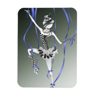 Clown-Puppen-Ballerina-Blaues Band Kühlschrankmagn Magnet
