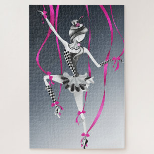 Clown Puppet Blue Ribbons Jigsaw Puzzle