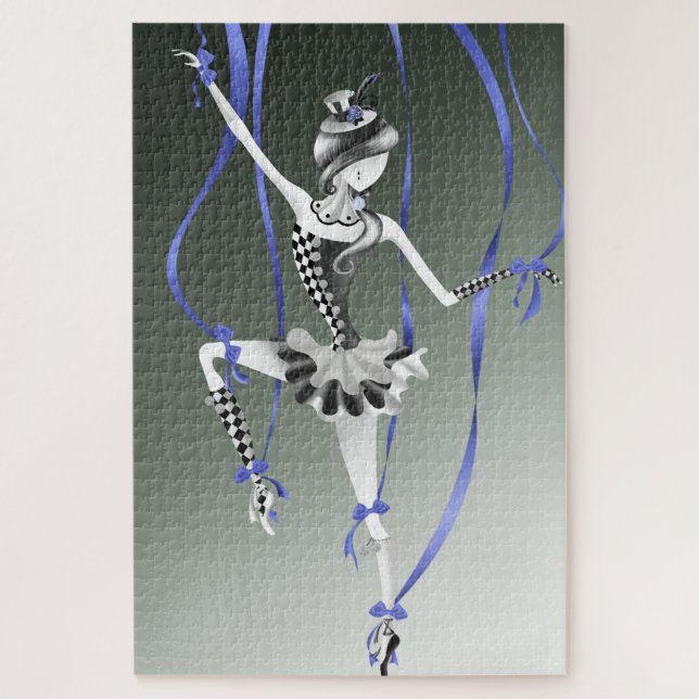 Clown Puppet Blue Ribbons Jigsaw Puzzle (Vertikal)
