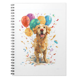 Clown Retriever - Circus Dog mit Balloons Notizblock
