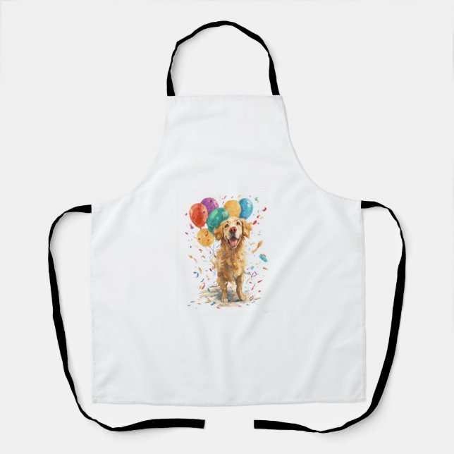 Clown Retriever - Circus Dog mit Balloons Schürze (Vorderseite)