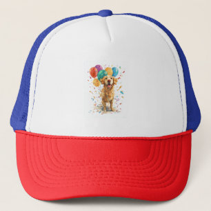 Clown Retriever - Circus Dog mit Balloons Truckerkappe