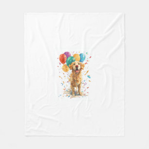 Clown Retriever � Zirkushund mit Ballons Fleecedecke