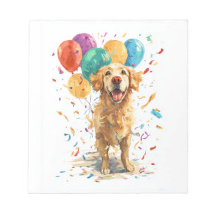 Clown Retriever � Zirkushund mit Ballons Notizblock