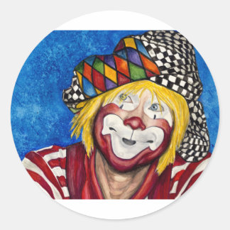 Clown Ron Maslanka AKA Sam The Clown Runder Aufkleber