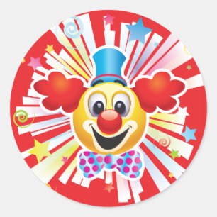 Clown Runder Aufkleber