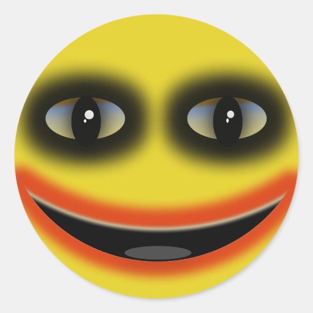 Clown Runder Aufkleber (Vorderseite)