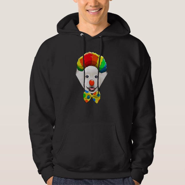 Clown Samoyed Circus Hund Hoodie (Vorderseite)