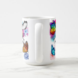 Clown, Schmetterlinge und Pastellfarben Kaffeetasse