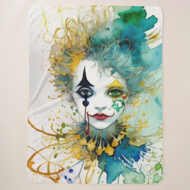 Clown Sherpa Blanket Sherpadecke (Vorderseite)