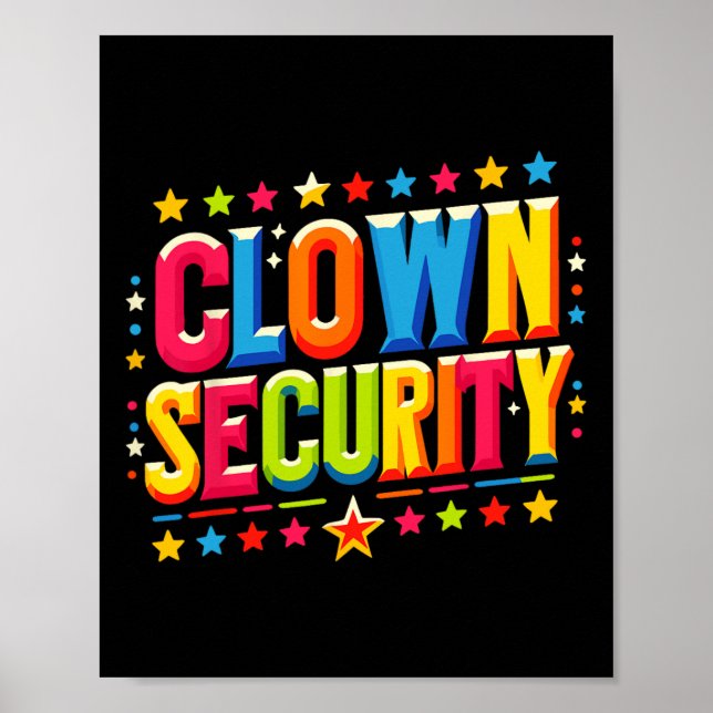 Clown-Sicherheitskostüm Poster (Vorne)