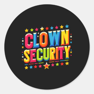 Clown-Sicherheitskostüm Runder Aufkleber