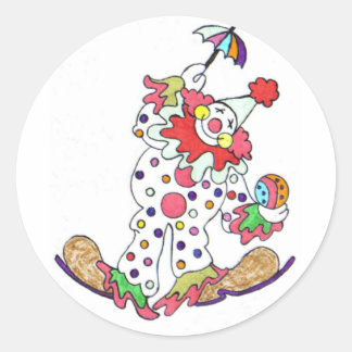 Clown Sitckers Runder Aufkleber