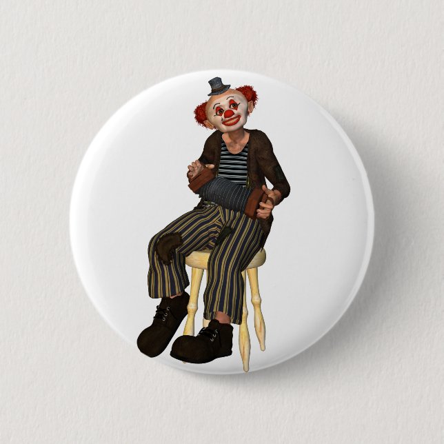 Clown-Sitzknöpfe Button (Vorderseite)