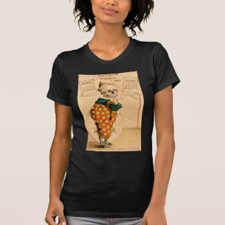 Clown-Skeleton Vintage Illustration T-Shirt