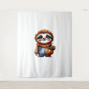 Clown Sloth Halloween Oversifizierter T - Shirt Wandteppich