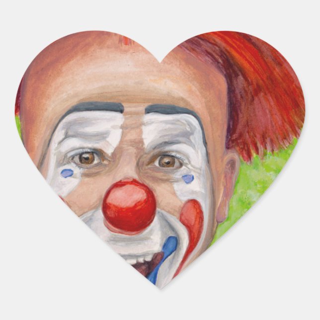 Clown Steven Daniel Copeland Herz-Aufkleber (Vorderseite)
