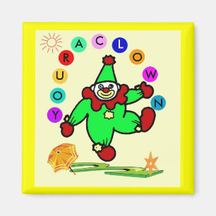 Clown-Text-Magnet Magnet