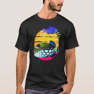 Clown Trigger Niger Triggerfish aggressiver Salzwa T-Shirt