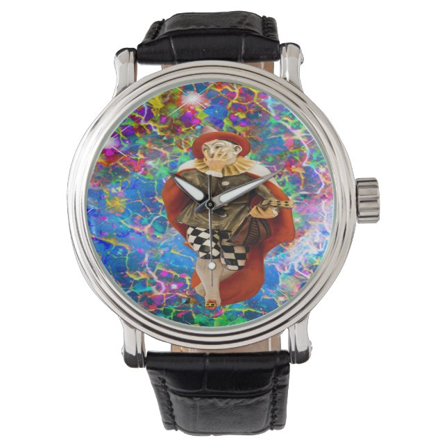 Clown Troubadour Armbanduhr (Vorderseite)