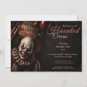 Clown Tueur Invitation à une soirée de fête d'Ha