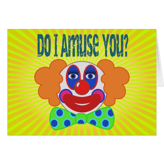 Clown unterhalte ich Sie Entwurf (Vorderseite (Horizontal))