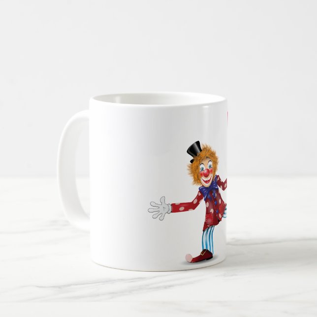 Clown With A Balloon Mug Kaffeetasse (Vorderseite Links)