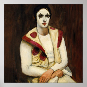 "Clown with Black Wig" von Walt Kuhn Poster