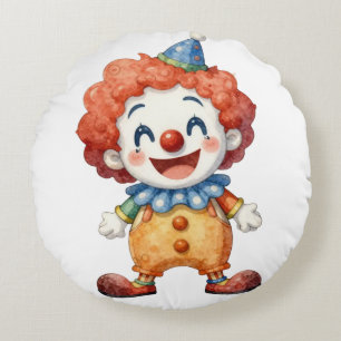 Clown-Zirkus-Humor Rundes Kissen