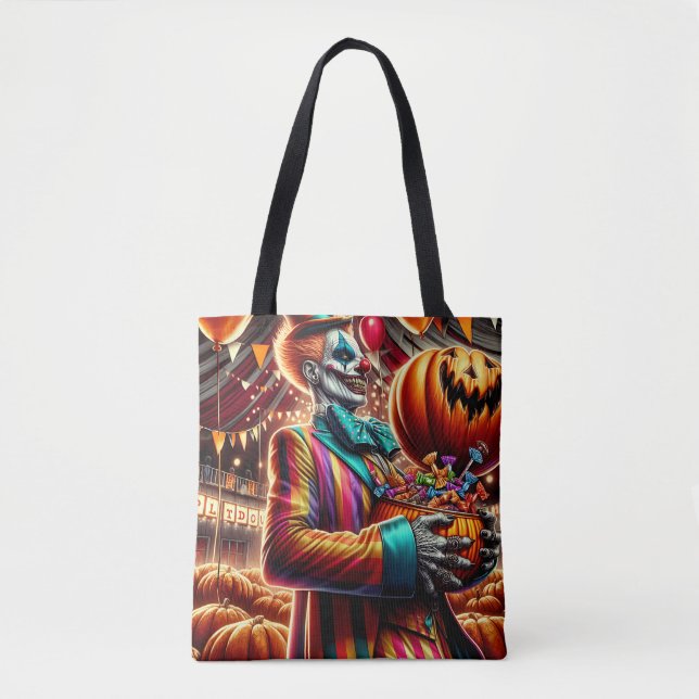 Clown Zombie Halloween Tasche (Vorderseite)