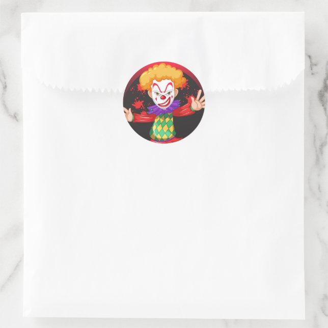 Clownaufkleber Runder Aufkleber (Tasche)