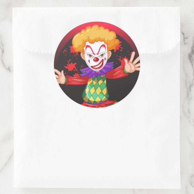 Clownaufkleber Runder Aufkleber (Tasche)