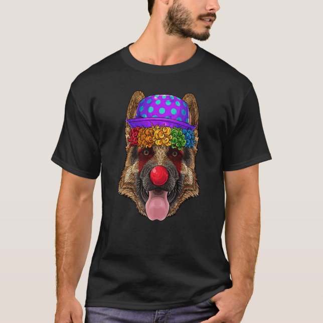 Clowndeutscher Schäferkreis Karneval Kostümteil T-Shirt (Vorderseite)
