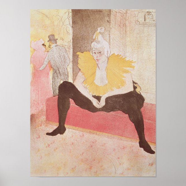 Clowness Cha-U-Kao Sitzplatz, 1896 Poster (Vorne)