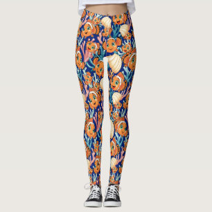 Clownfisch Cartoon süß Familie Unterwasser Leggings