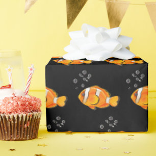 Clownfisch mit Blasen Geschenkpapier