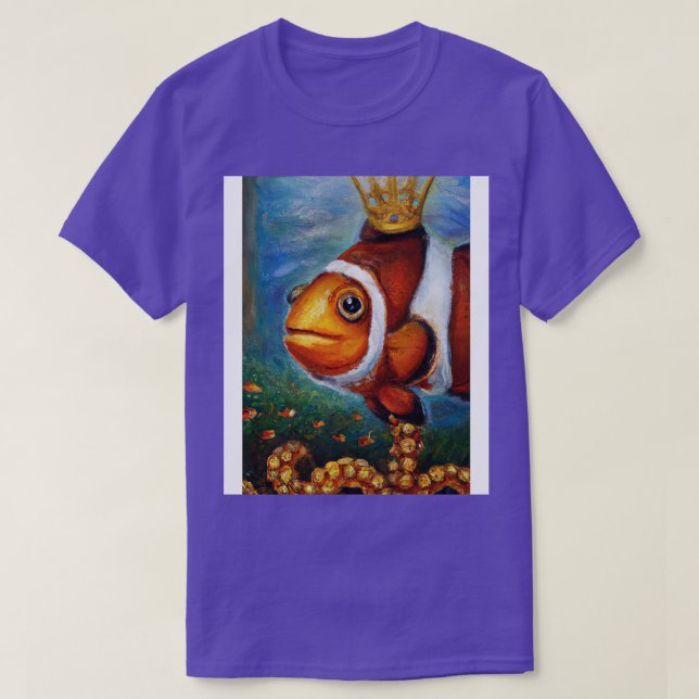 Clownfisch mit Krone 3 T-Shirt (Design vorne)