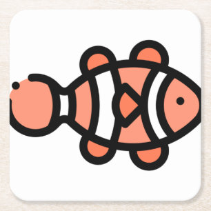 Clownfisch Rechteckiger Pappuntersetzer